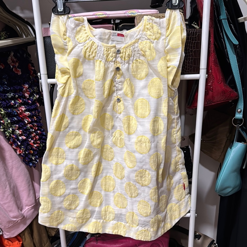 Yellow Cream polka dot Sundress - Danish brand - never worn